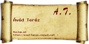 Ávéd Teréz névjegykártya